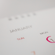 Calendar with Red Mark for Date