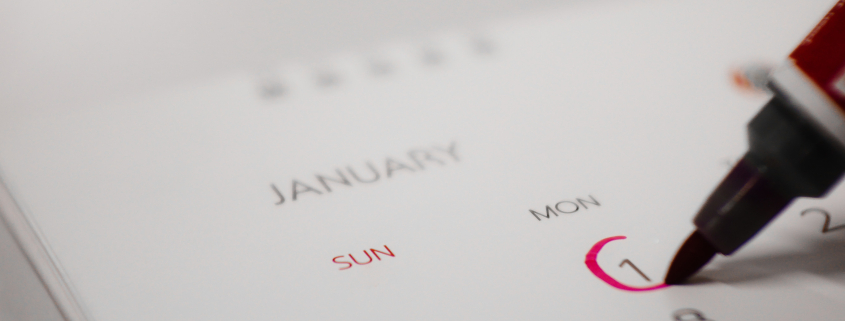 Calendar with Red Mark for Date